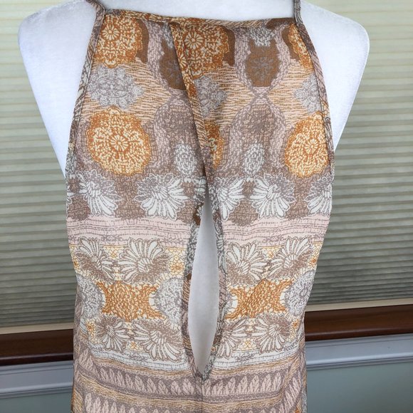 Forever 21 Beachy Boho Floral Sleeveless Strappy Blouse Y2K Coachella Festival - Picture 8 of 11